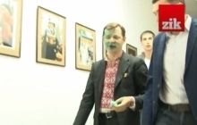 Во Львове Ляшко облили зеленкой