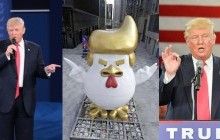 У Китаї з'явилася гігантська статуя півня, схожого на Трампа