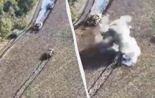 Два українські танки підбили російський БТР з 15 метрів (відео)
