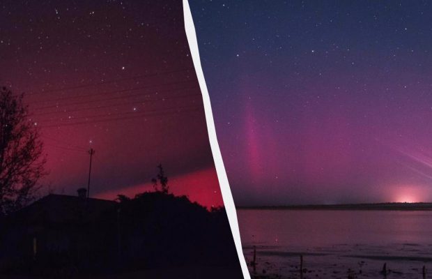 Полярное сияние осветило небо в Украине (фото)